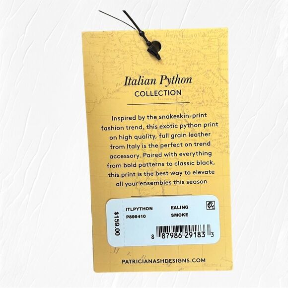 Patricia Nash Italian Python Crossbody/Clutch wth Smoke Chain and Leather Strap - Picture 7 of 8